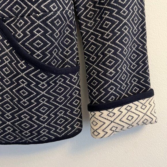 Pendleton Blazer Jacket - Diamond White and Navy Pattern - Size M - Picture 4 of 9